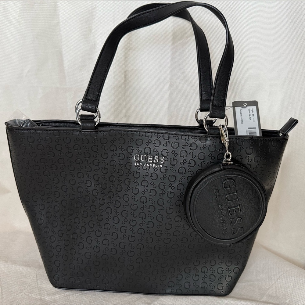 GUESS Black Patterned Tote